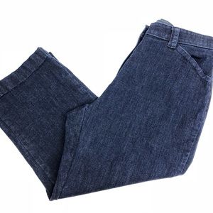 L.L. Bean Classic Fit Dark Blue Cropped Jeans